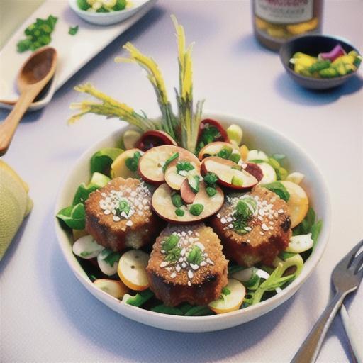 Almond-crusted pork with crunchy fennel salad recipe