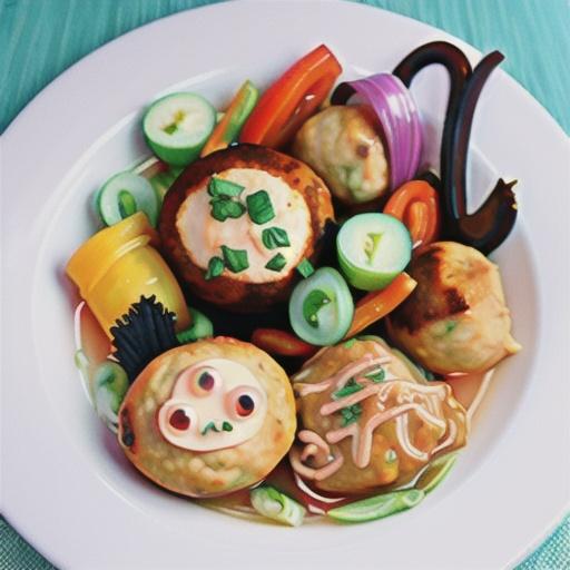 Chicken noodle balls