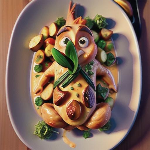 Chicken with tarragon and mustard gravy