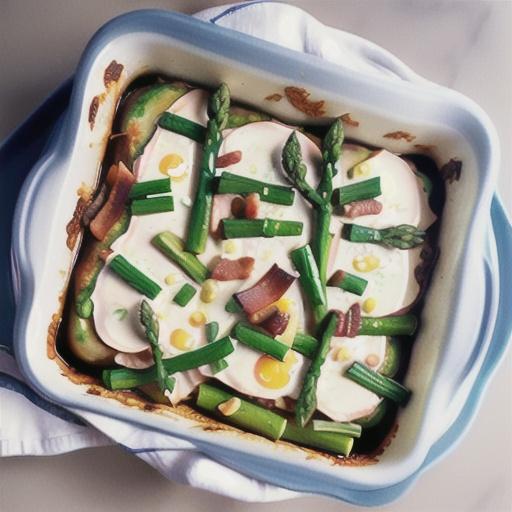 Breakfast Casserole with Leeks and Asparagus