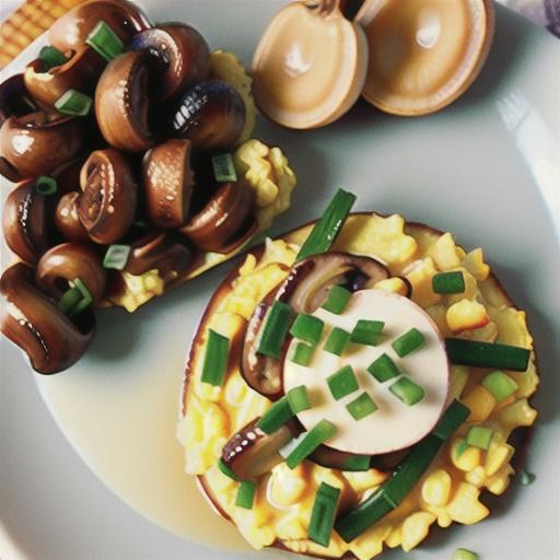 Sauteed Mushroom Scrambled Eggs