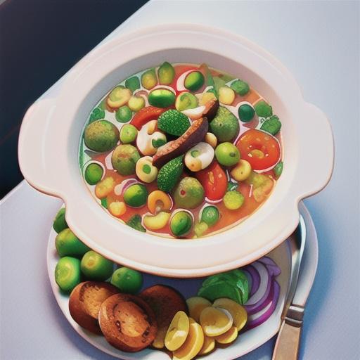 Beef, vegetable and pearl barley soup