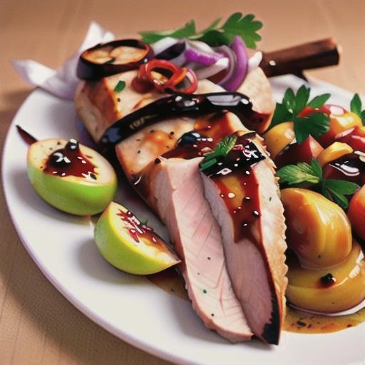 Roasted Pork Tenderloin with Fresh Plum Sauce