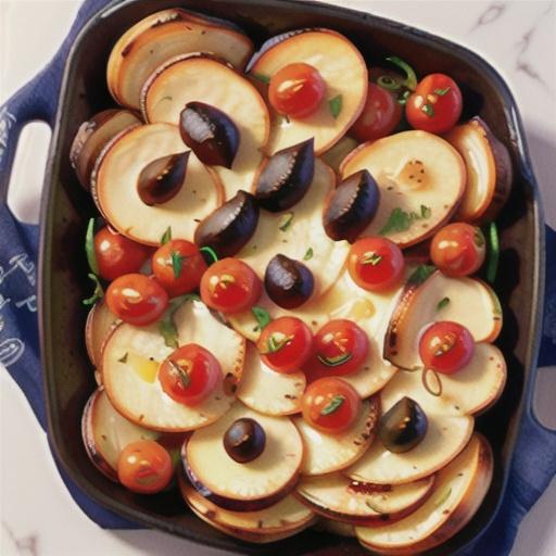 Scalloped Potatoes with Roasted Tomatoes