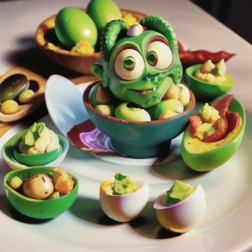 Devilishly Different Green Deviled Eggs