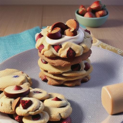 Strawberry Cinnamon Oatmeal Cookies