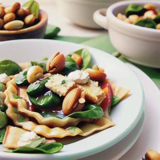 Spinach, ricotta and pine nut ravioli