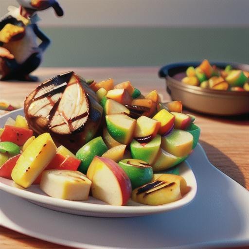 Momma Pritchett's Grilled Pork Chops and Apple Pear Topping