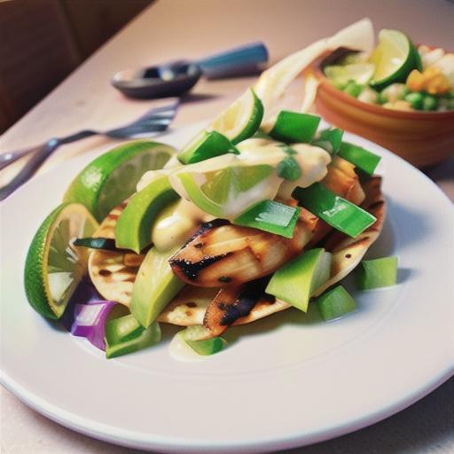 Grilled Fish Tacos with Chipotle-Lime Dressing