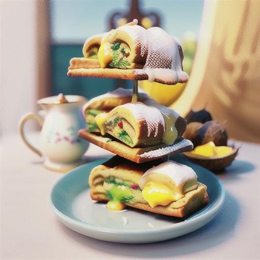 Coconut scones with homemade lemon curd