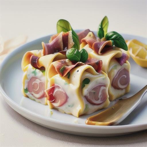 Make-Ahead White Lasagna Rolls with Turkey and Prosciutto