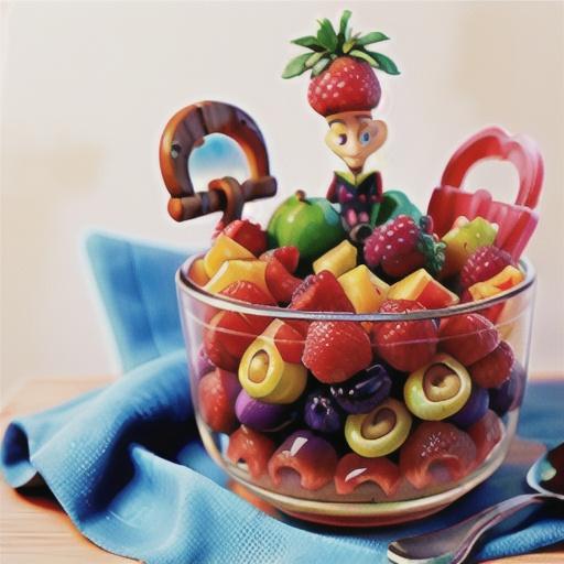 Raspberry, rose and fig fruit salad