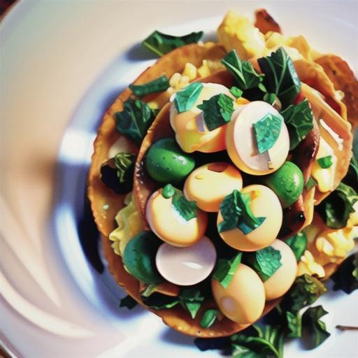 Scrambled Eggs with Kale and Mozzarella