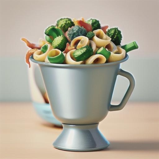 Orecchiette with broccoflower, bacon and chilli