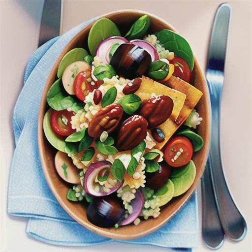 Walnut and fetta quinoa salad