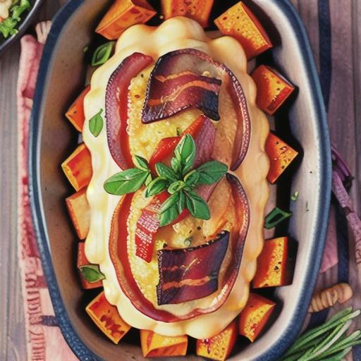 Sweet Potato and Bacon Gratin