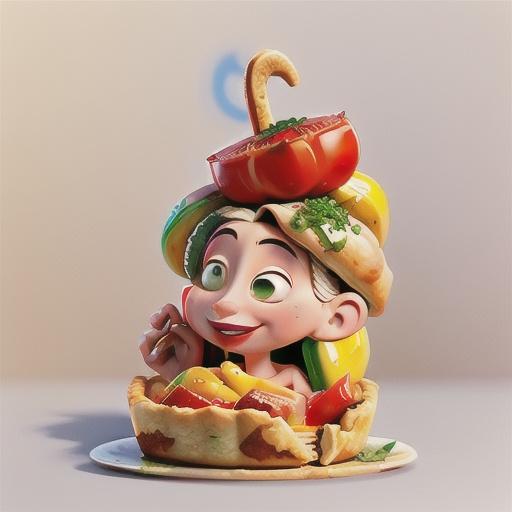 Prosciutto, tomato and pesto tart