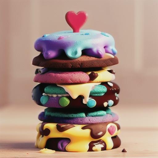 Chocolate Cookie Sandwiches with Rainbow Chip Frosting