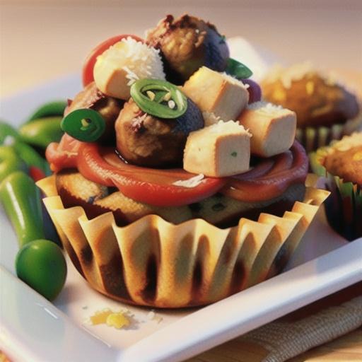 Spaghetti and Meatballs Muffin Bites