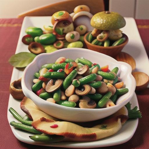 Beans with Mushrooms and Bacon