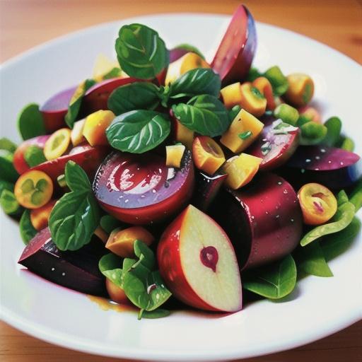 Beetroot, red apple & watercress salad