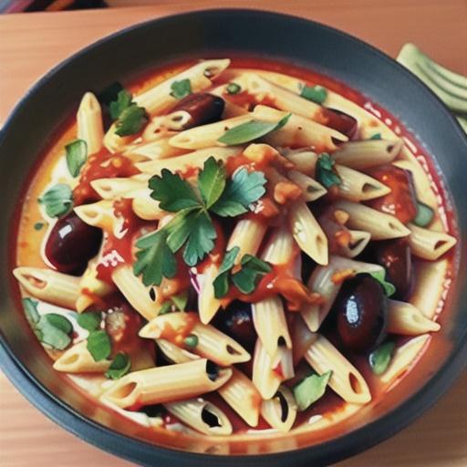 Penne with Mango Chile Sauce