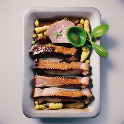 Easy cola pork ribs with spicy potatoes and corn