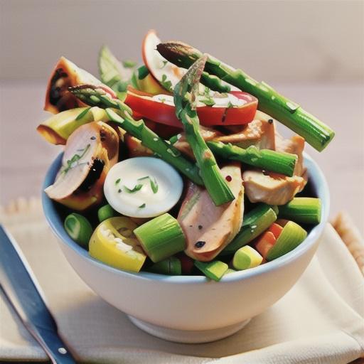 Chicken and asparagus salad