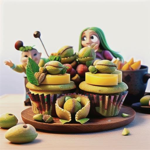 Mango and pistachio friands