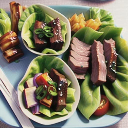 Korean grilled beef lettuce wraps