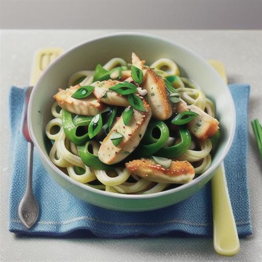 Green pasta with chicken tenders recipe