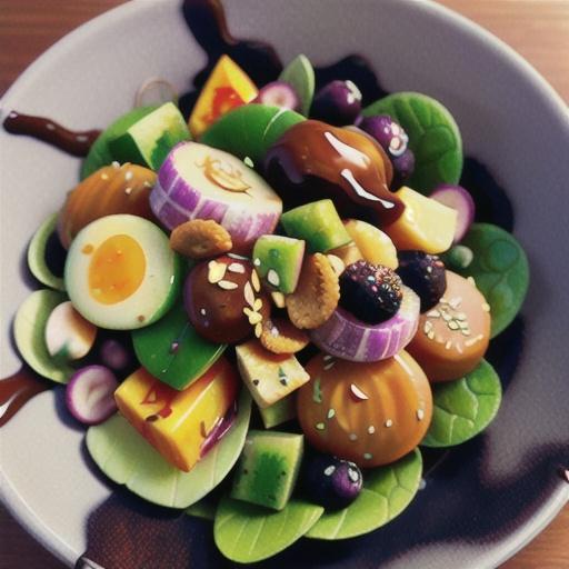 Autumn Salad with Caramel-Sesame Dressing