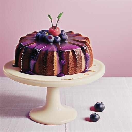 Martha's plum blueberry upside-down cake