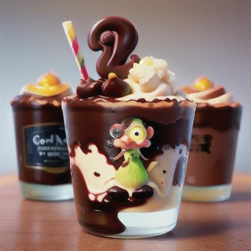 Coffee granita with kahlua syrup