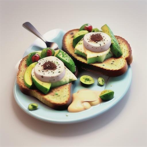 Avocado and hummus toast recipe