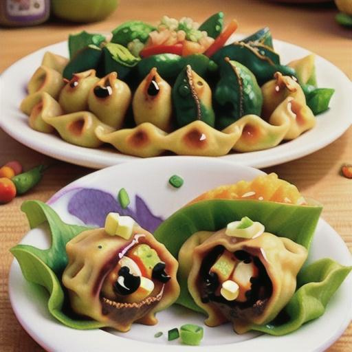 Colorful Korean Dumplings (Mandu)