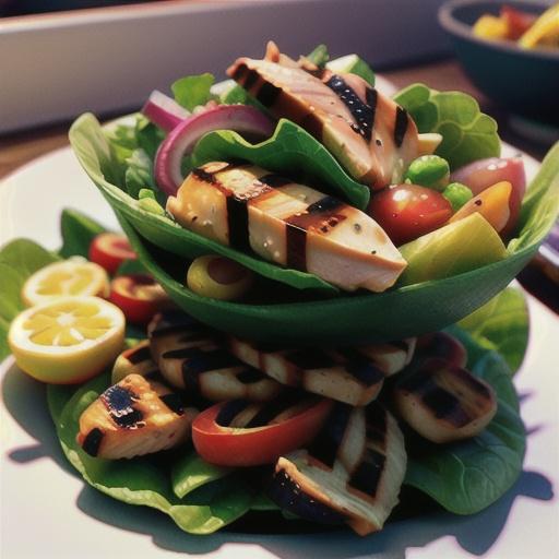 Grilled Lemon-Pepper Chicken Salad