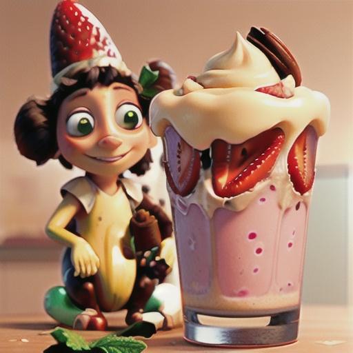 Creamy Banana Strawberry Split Smoothie