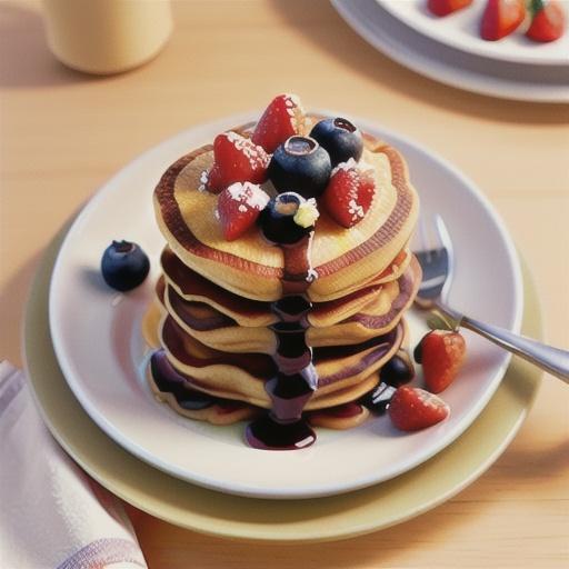 Mixed-berry pancakes