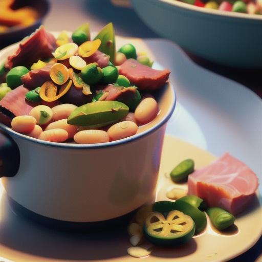 Slow-Cooker Smoky Ham and Navy Bean Stew