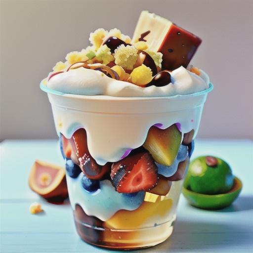 Pine-lime granita sundae