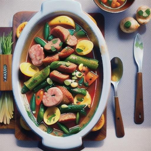 Algerian-style seafood & lamb sausage tagine