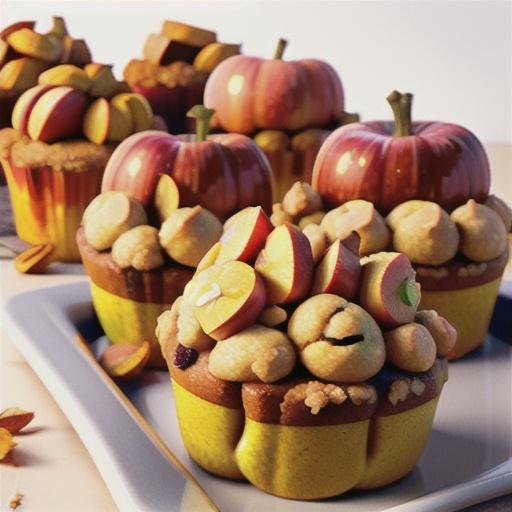 Pumpkin Apple Streusel Muffins