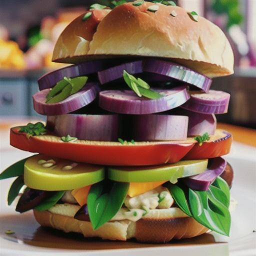 Veggie and Cilantro Hummus Sandwiches