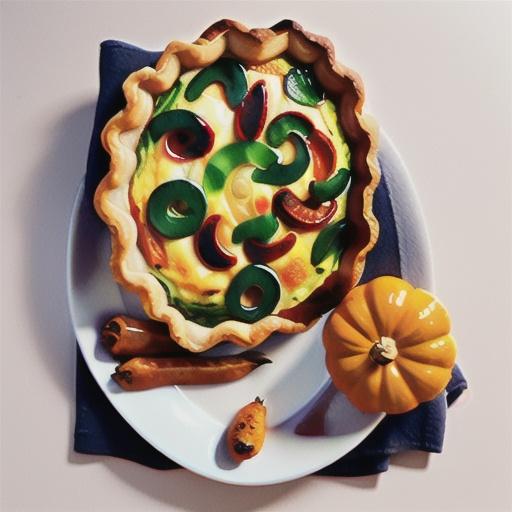 Pumpkin and chorizo quiche recipe