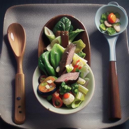 Beef and baby bok choy salad with ponzu sauce recipe