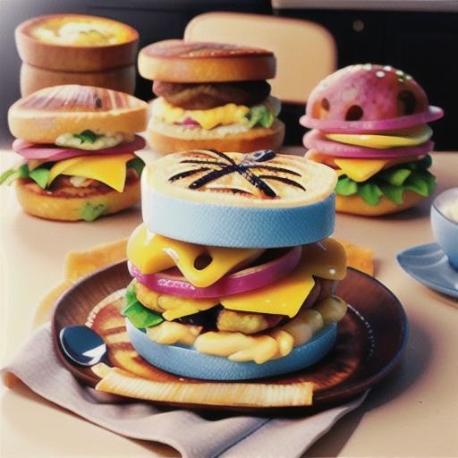 Ham, Egg, and Cheese Breakfast Sandwiches