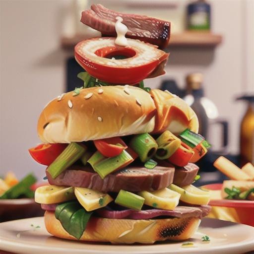 Roast beef with horseradish labne and spicy tomato relish