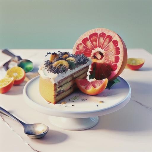 Grapefruit and poppy seed cake