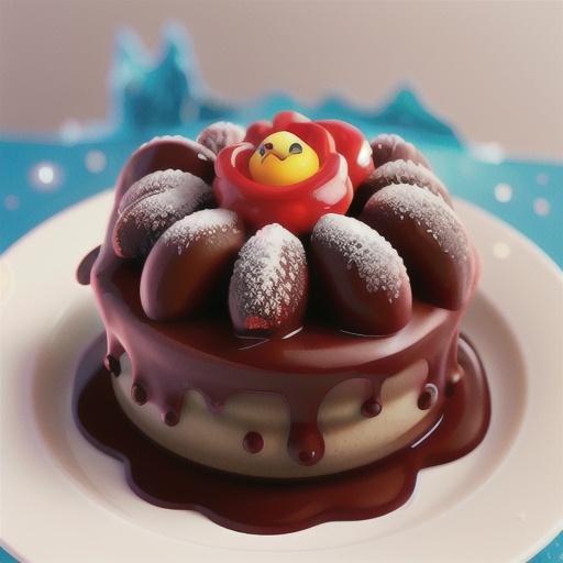 Frozen chocolate pudding